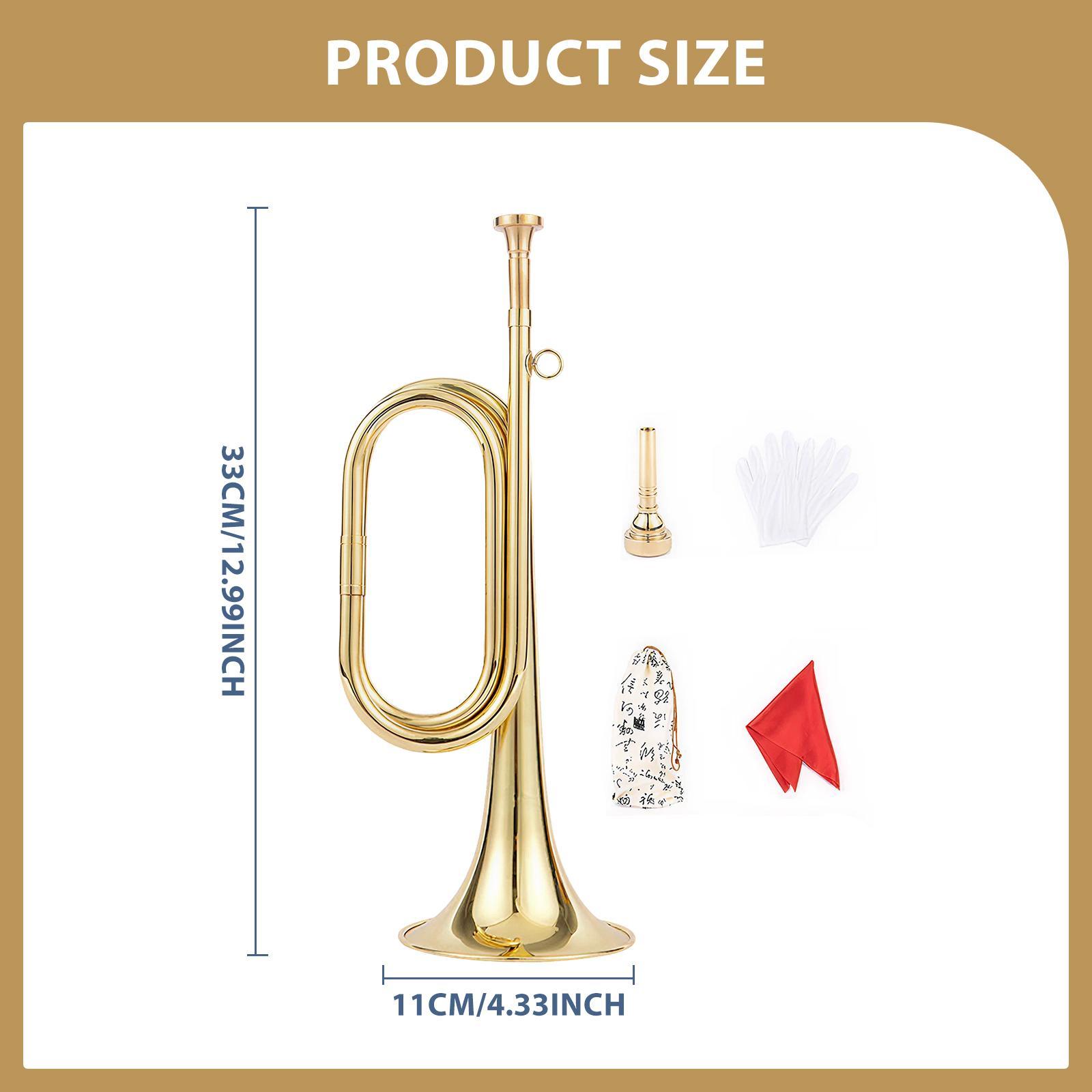 Musical Instrument Bugle - Trompette avec gants, instrument de musique