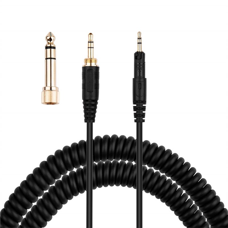 Audio Technica Headphone Ath-M50X - Câble AB33-ATH-M50x, cordon AUX enroulé de