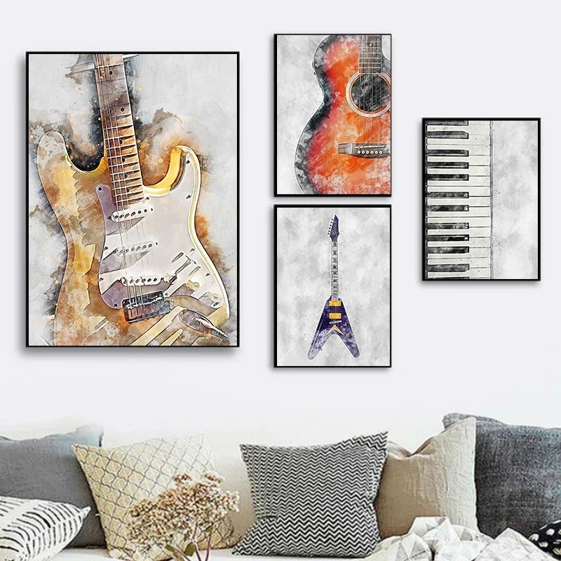 Picture Of Musical Instrument - Affiche artistique sans cadre, instrument de