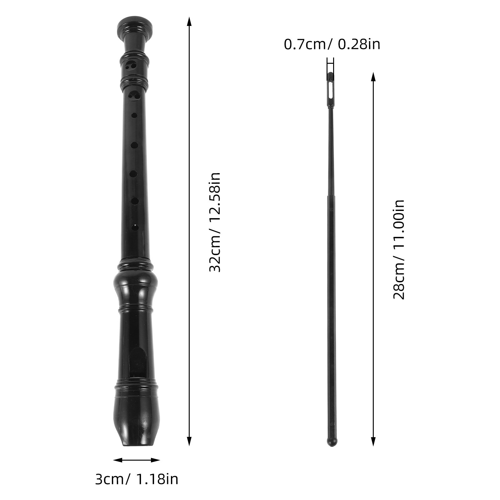Flûte à bec en ABS transparent - Soprano Recorder Plastic avis et prix