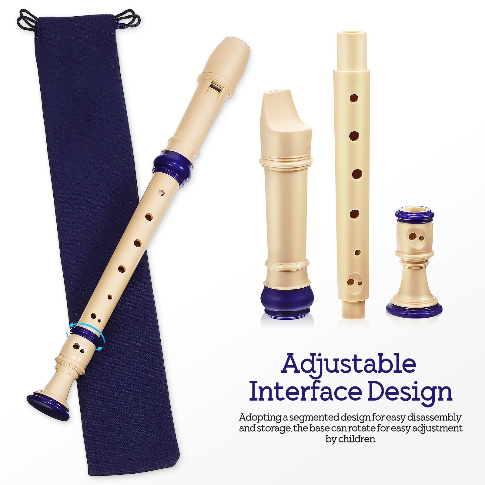 2 pièces, flûte à bec soprano, - Soprano Recorder Plastic avis et prix